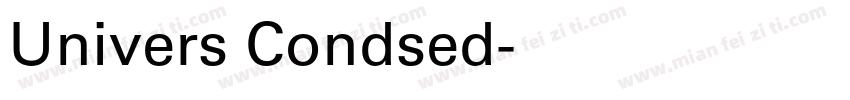 Univers Condsed字体转换